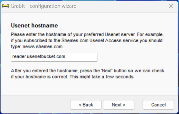grabit configuration wizard